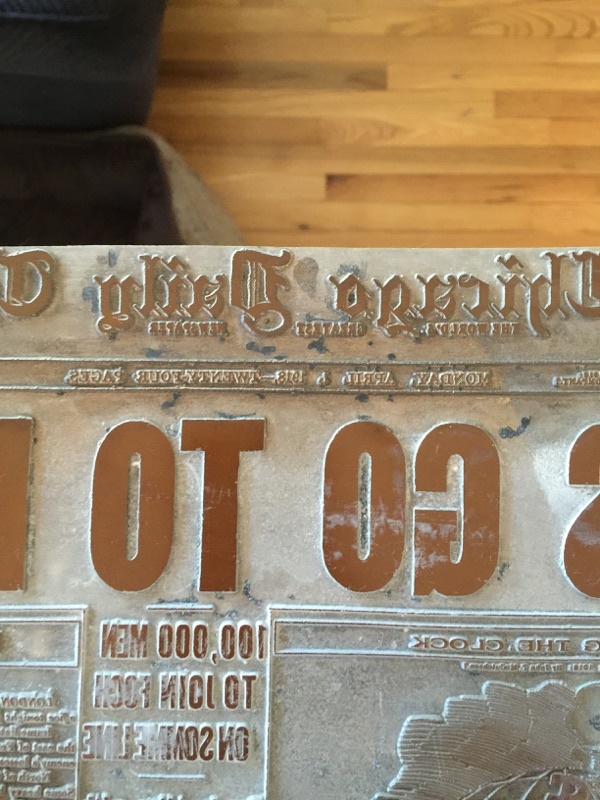 Old printing press plates Collectors Weekly