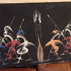 African Dance Painting signed 
