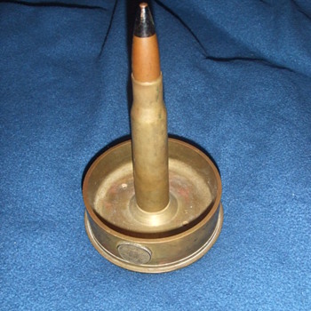 WW2 CBI theater trench art ashtray or paperweight - Military and Wartime