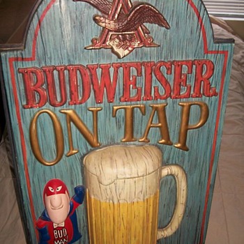 Clint's Vintage Bud Man Budweiser Sign