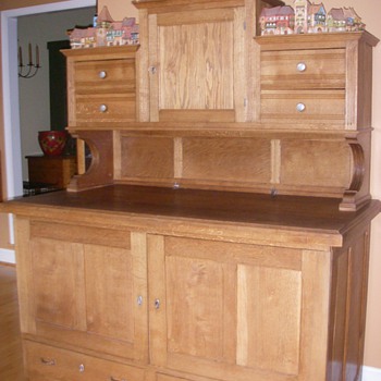 French Handmade Restaurant Linen Press/Hutch