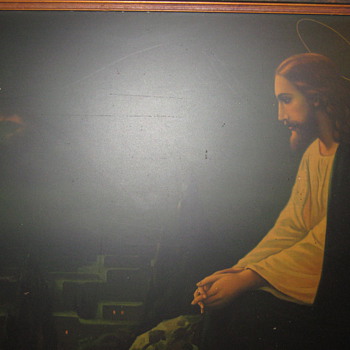 ANTIQUE GIOVANNI'S CRISTA am OLBERG ON METAL - Posters and Prints