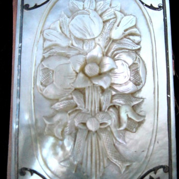 Ivory Carved French Diary or maybe mother of pearl?