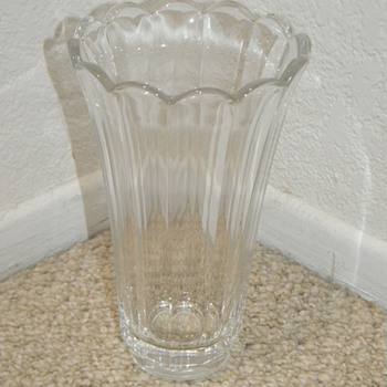 Val St. Lambert Crystal Vase Tall 11.5 Inches Signed? - Art Glass