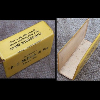 Billiard Parlor Celluloid Cigarette Case Pack Stiffener? 