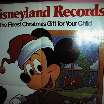 Vintage Mickey Mouse Christmas Ad Poster