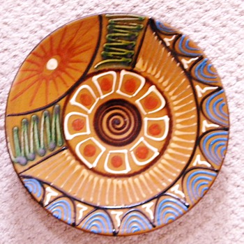 Vintage Puigdemont Studio Ceramic Pottery Charger Plate 1940's Spanish  - Art Pottery