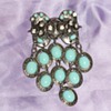Costume Pin - Rhinestones and Blue Glass