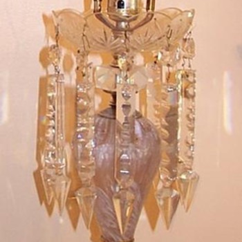 Grandma's paperweight lamp with dolphin feet