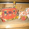 Wooden toy stagecoach