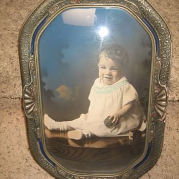 Antique Bubble Frame of Baby Boy - Photographs