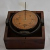 Vintage Marine Compass Labeled Texaco Wood Box Nautical 