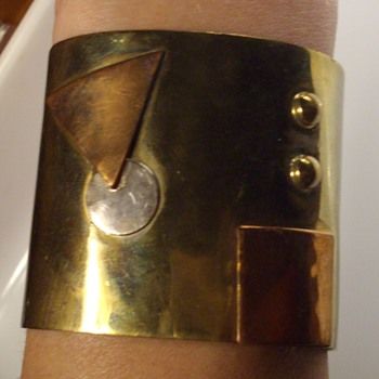 Signed Artisan cuff bracelet.