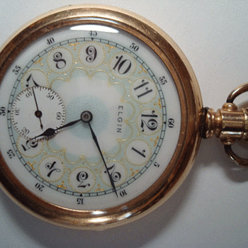 Fancy Face Elgin With 17 Jewel 3 Finger Bridge - Pocket Watches
