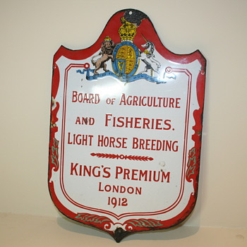 Antique sign Board of Agriculture and fisheries UK - Signs
