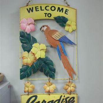 Welcome to Paradise Tin Sign