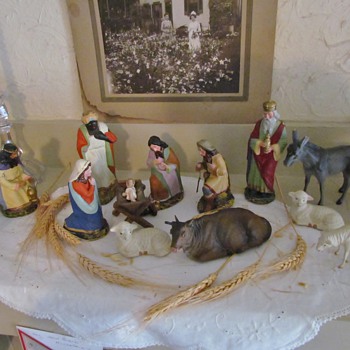 Vintage German Navity Set Part I - Damaged, but Reverent and Beautiful - Christmas