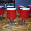vintage murano cased glass goblets