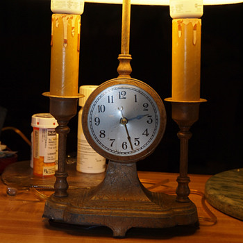My Art Deco Lamp Clock Combination Late 20's or early 30's