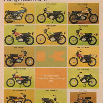1971 Kawasaki Motorcycles Advertisement - Advertising