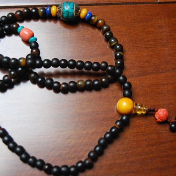 natural rhinoceros horn pray beads necklace