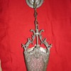 Antique Cast Brass Hall/Foyer Lantern with pressed glass