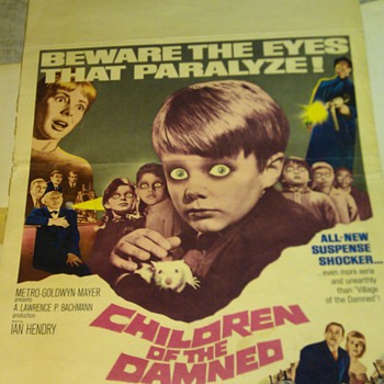 1964 Children of the damned Movie Poster insert - Posters and Prints