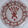 Curious Modern Art Glass Plate~Provincetown MA~Signed FRANK BALL