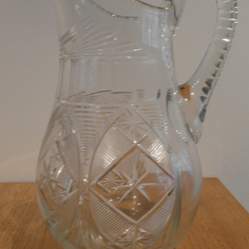 19th CENTURY CUT GLASS JUG - Glassware