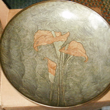 Rosenthal-Netter handpainted metal bowl - Art Nouveau