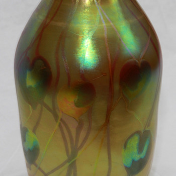 Early L. C. Tiffany Decorated Iridescent Vase