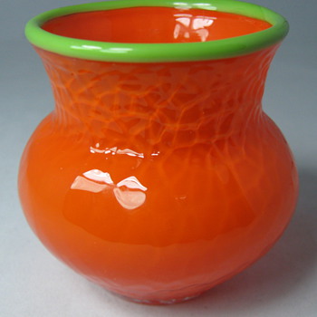 Loetz "Mango Tango" Martelé Cabinet Vase or Toothpick Holder - Art Glass