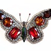 Gorgeous Huge Pave Rhinestone KJL Butterfly Brooch Pin