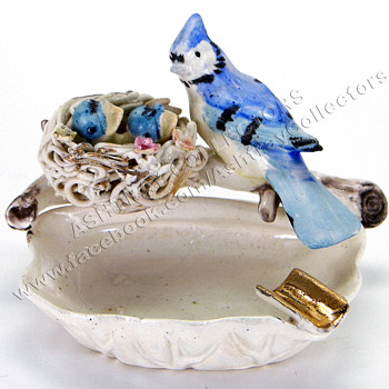 Norleans Porcelain Bluejay Ashtray - Tobacciana