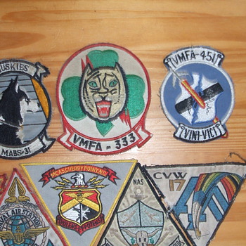 Vintage Marine and Navy Patches - Military and Wartime