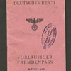 German 3rd Reich Alien Passport