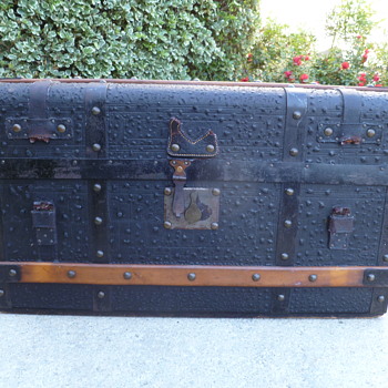 1850's Patent Leather Travel Trunk - Furniture