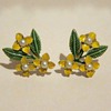 Antique Screw-back Floral Earrings