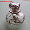 Vintage Perfume Bottle w/terling Silver Overlay