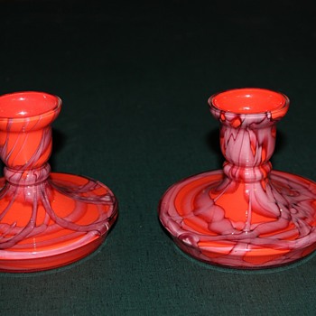 Small Candle Holders - Art Glass