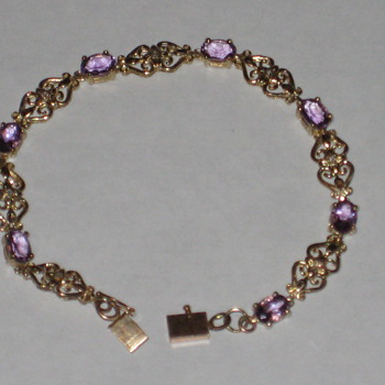 Amathyst & Diamond Bracelet