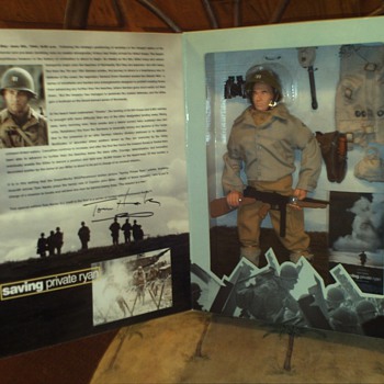 1 of a kind Autographed 12" G.I. Joe of Tom Hanks in Saving Private Ryan WWII-Original Collector's box Action Figure
