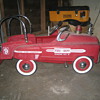 kids fleetline fire engine petal car.