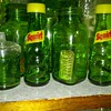 A few green bottles and my Squirt salt and pepper bottles