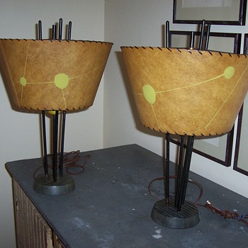 Pair of funky 50's table lamps - Lamps