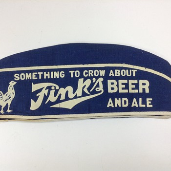 Fink's Beer Soda Jerk Bartender Hat - Breweriana