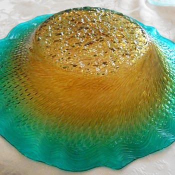 Turkish Art Glass Bowl - Art Glass