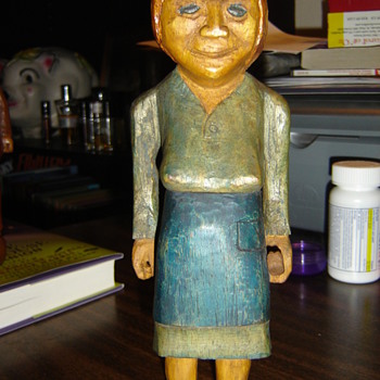 Creepy folk art hillbilly woman