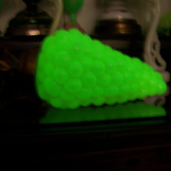 Uranium Opaline Grape Cluster Swag Lamp NOS