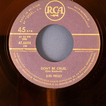 Elvis Presley - Hound dog/ Dont be Cruel (Belgium, blue RCA label)